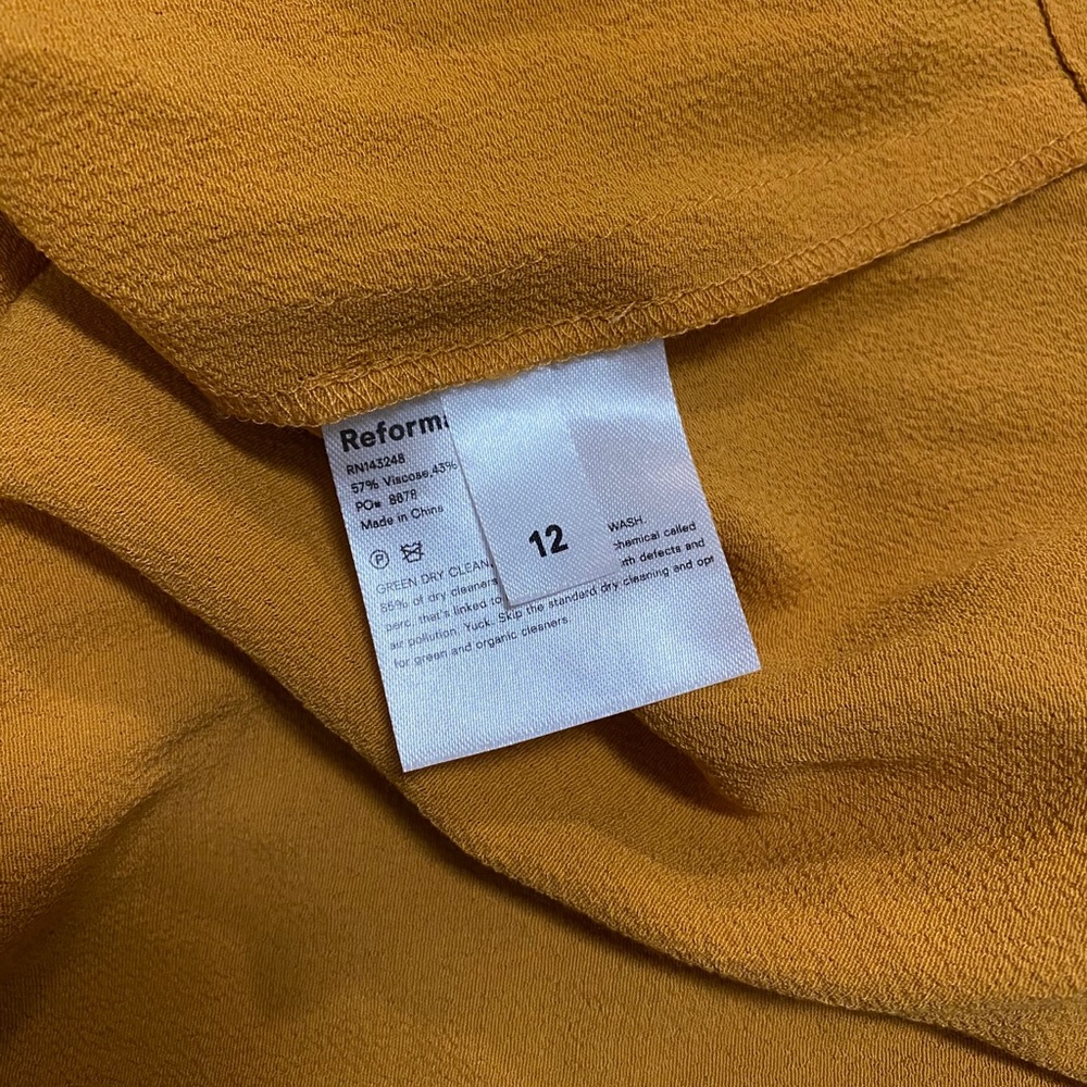 Reformation Orange Tie-Strap Midi Dress - Picture 8 of 8